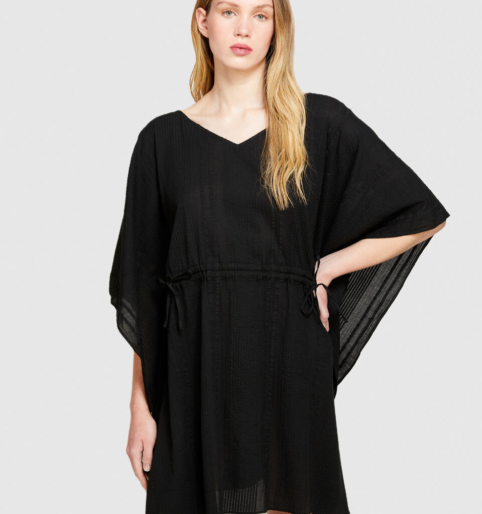 Kaftan with curl - null - Black | Sisley image number 4